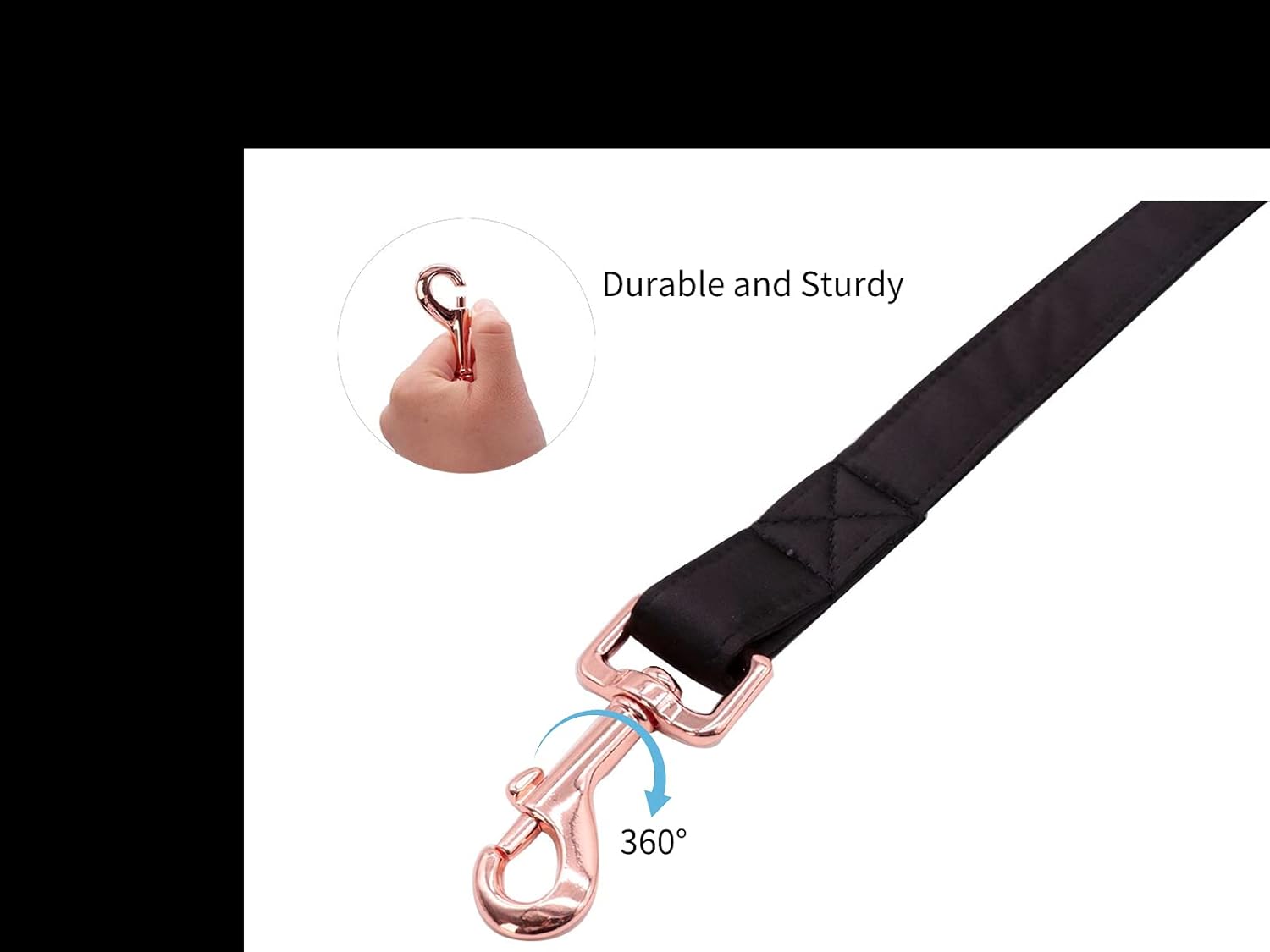 Unique style paws Silk Dog Leash Durable Dog Leashes with Welded D-Ring Comfortable Handle for Small Medium Large Dogs Z-Mystery Black
