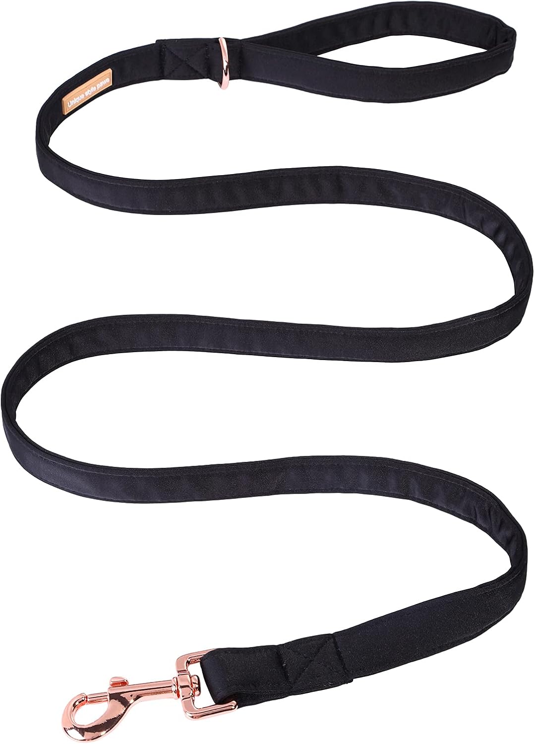 Unique style paws Silk Dog Leash Durable Dog Leashes with Welded D-Ring Comfortable Handle for Small Medium Large Dogs Z-Mystery Black