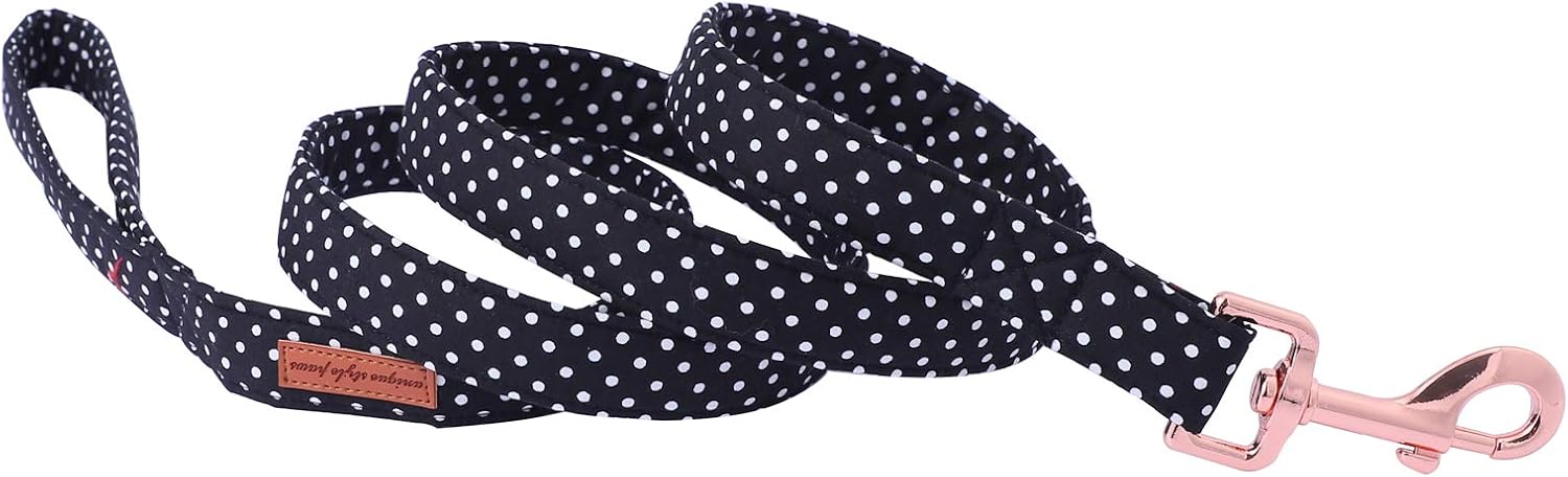 Unique style paws Durabel Dog Leash Matching Collar 6 Colors and 3 Size Soft and Comfy Handle for Dogs and Cats