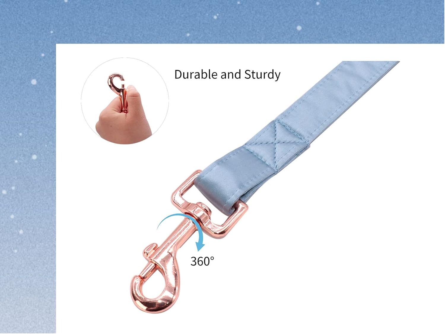 Unique style paws Silk Dog Leash Durable Dog Leashes with Welded D-Ring Comfortable Handle for Small Medium Large Dogs Z-Sky