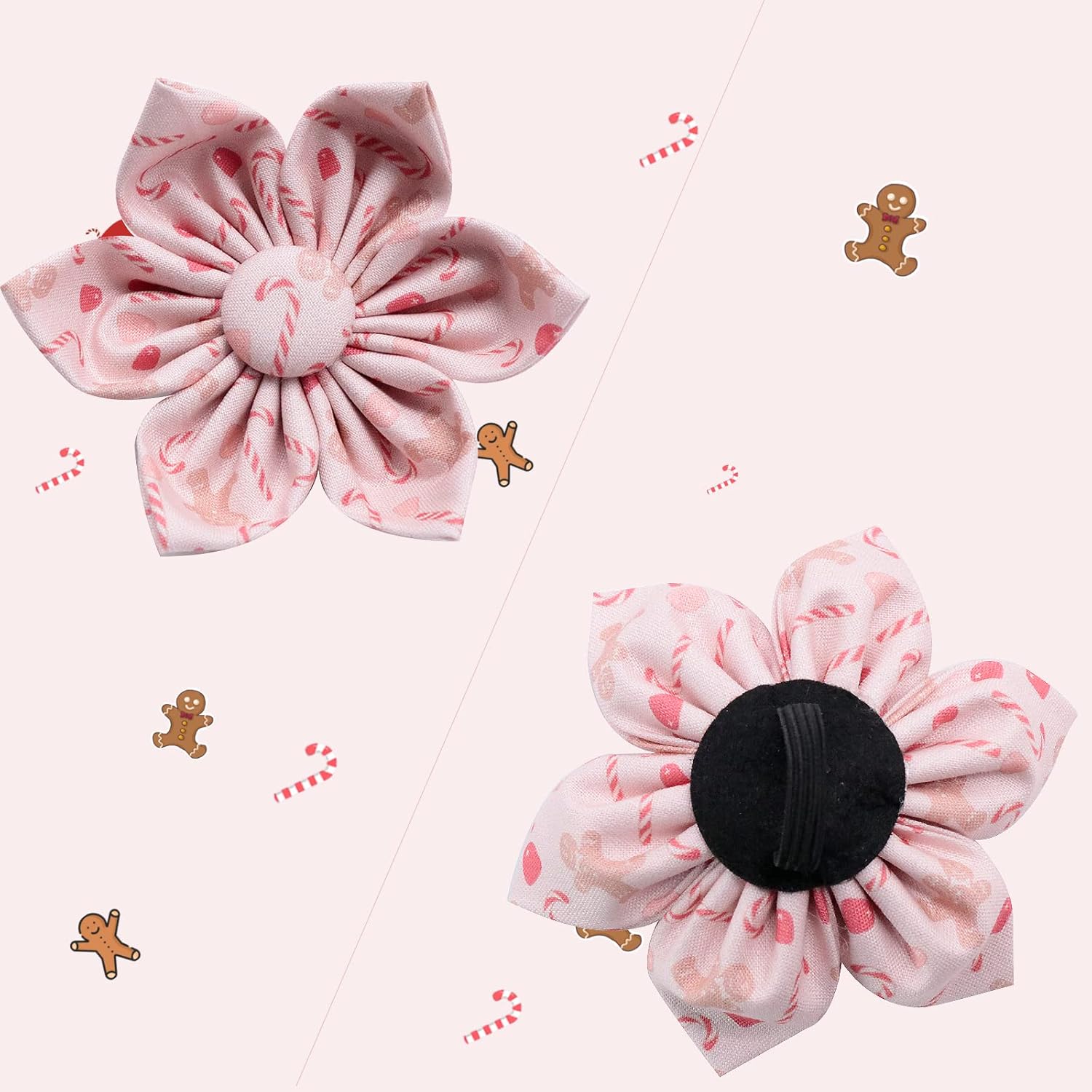 Unique style paws Dog Collar with Flower, Christmas Dog Collar, Adjustable Dog Collar Flower Pattern Durable Pet Collar for Small Medium Large Dogs
