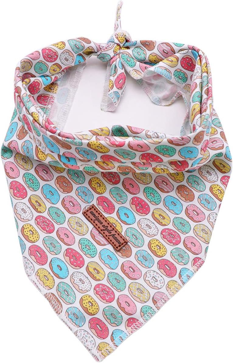 Unique style paws 1PCS Dog Bandanas Washable Cotton Square Bibs Sarf, Adjustable Dog Kerchief for Small Medium Large Dogs and Cats-L
