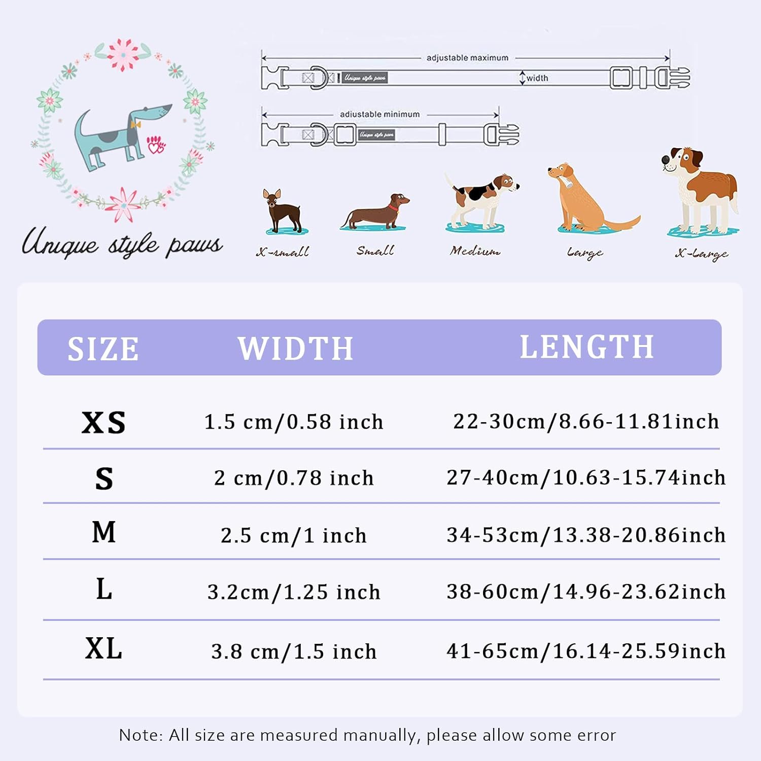 Unique Style Paws Valentine's Dog Collar with Bow Colorful Heart Love Dog Collars for Small Medium Large Dog New