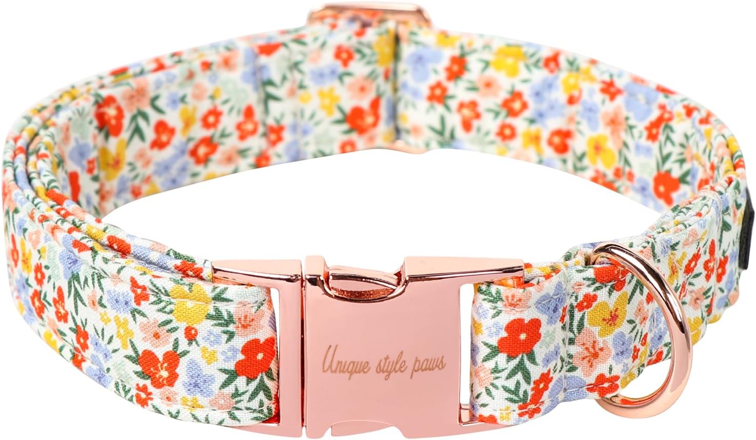 Unique Style Paws Summer Dog Collar, Cute Girl Dog Collar with Flower Pattern, Comfy&Breathable Puppy Collar for Dog,Cats Gifts