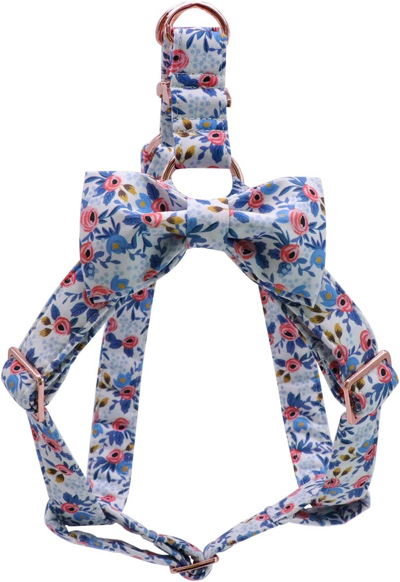 Unique style paws Dog Harness Adjustable Harnesses Durable Hardware with Comfortable Bowtie for Small Medium Large Dogs