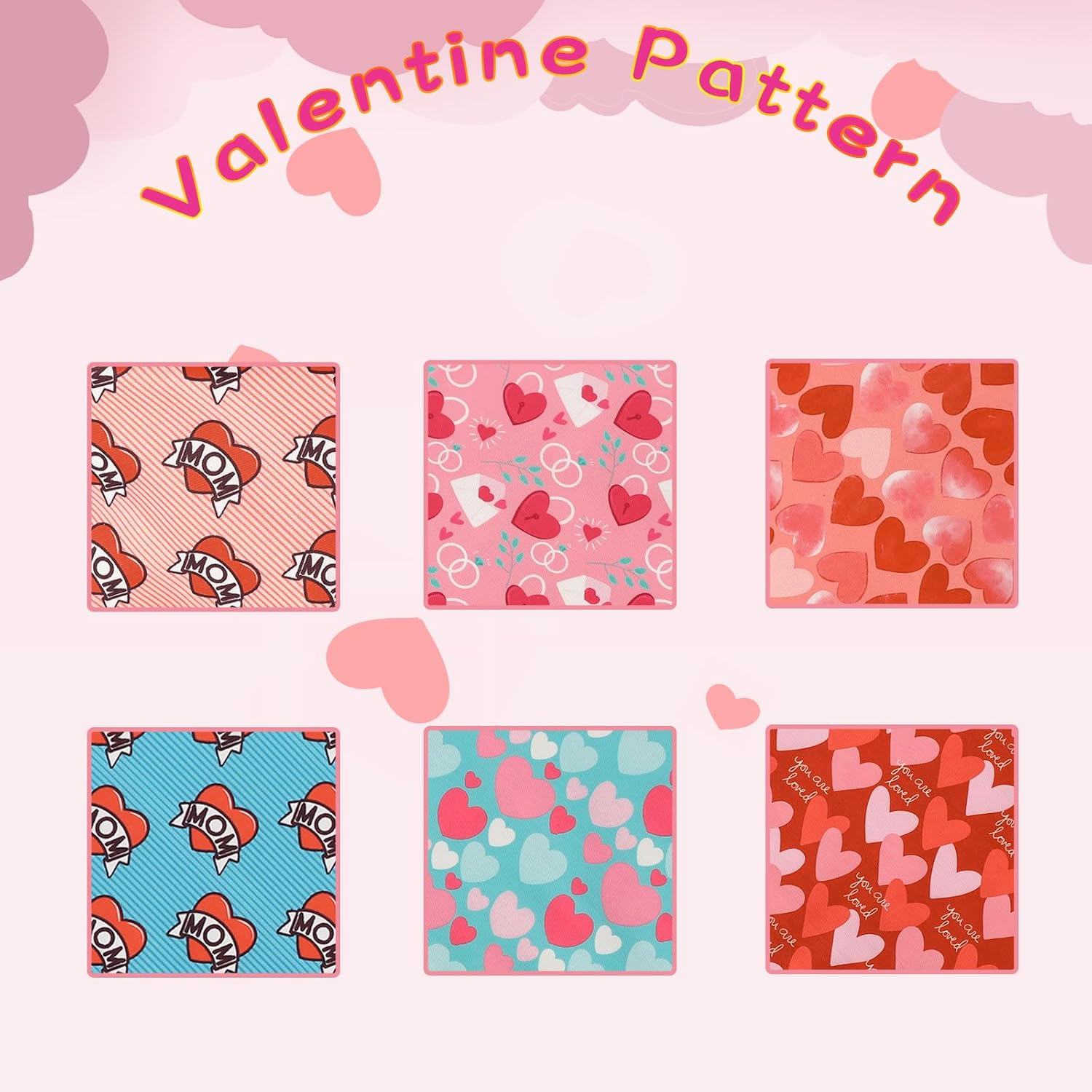 Unique Style Paws Dog Valentine's Bandanas 2Pcs Washable Cotton Triangle Painting Love Heart Puppy Scarfs for Small Medium Large Dogs and Cats