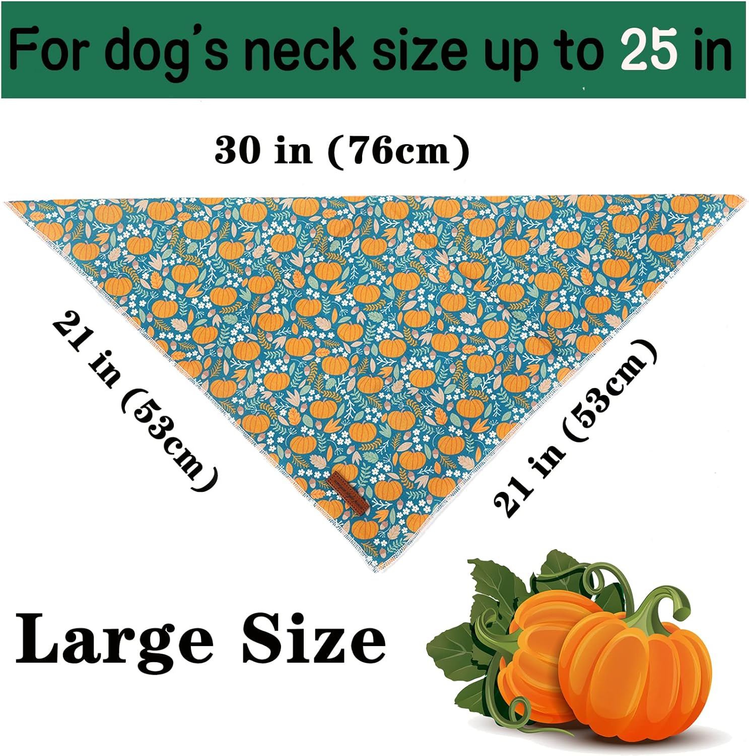 Unique style paws Halloween Dog Bandanas 1PC Cotton Washable Triangle Pumpkin Dog Scarfs for Small Medium Large Dogs and Cats-L