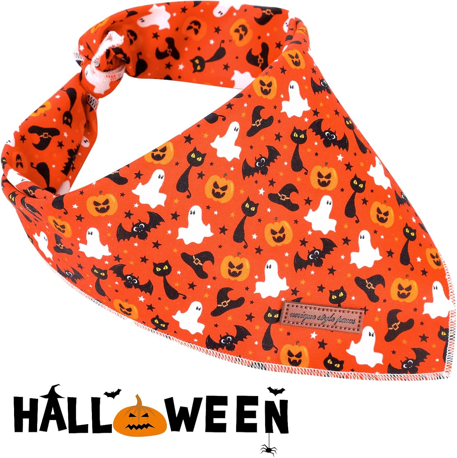 Unique style paws Halloween Dog Bandanas 1PC Cotton Washable Triangle Dog Scarfs for Small Medium Large Dogs and Cats-L