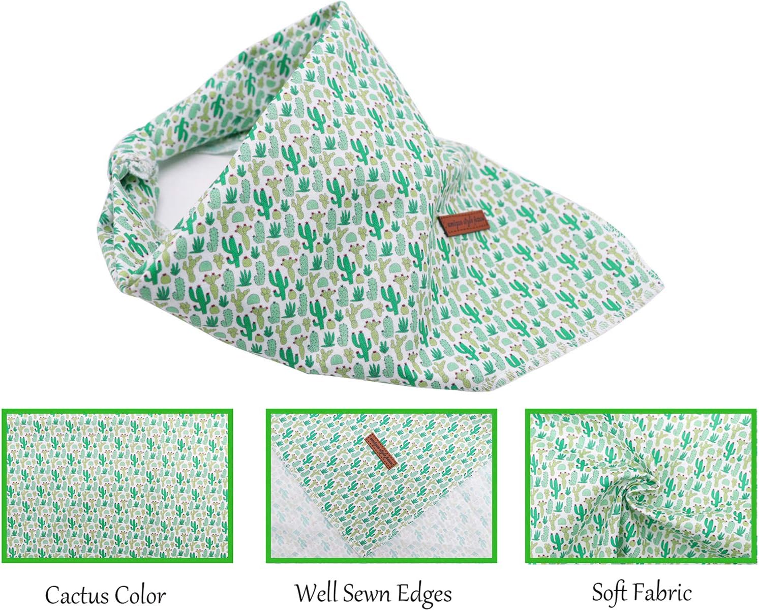 Unique style paws 1PCS Dog Bandanas Washable Cotton Square Bibs Sarf, Adjustable Dog Kerchief for Small Medium Large Dogs and Cats-L